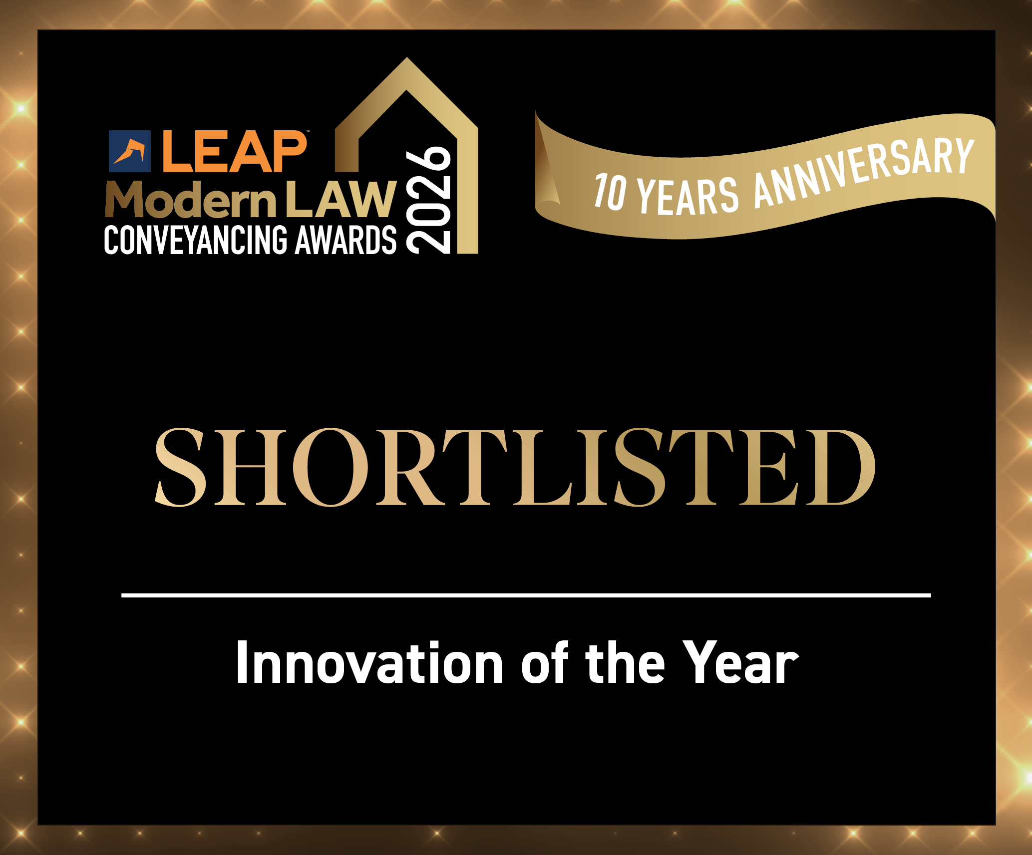 Shortlisted, Innovation of the Year - LEAP Modern Law Conveyancing Awards 2026